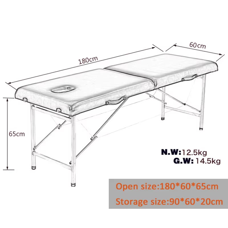 Portable Massage Table Professional Folding Aesthetic Spa Tattoo Stretchers Couch Beauty Salon Foldable Massage Bed Esthetique