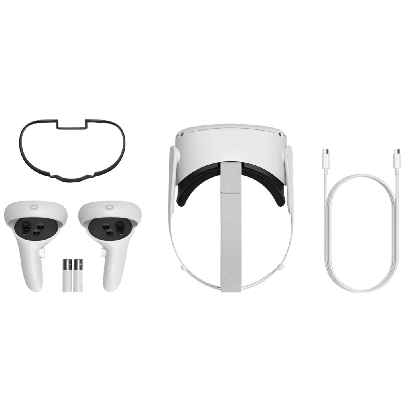 2020 Quest 2 All-In-One VR Headset, Touch Controllers, 64GB SSD, 1832X1920 up to 90 Hz Refresh Rate LCD, Glasses Compitble, 3D Audio
