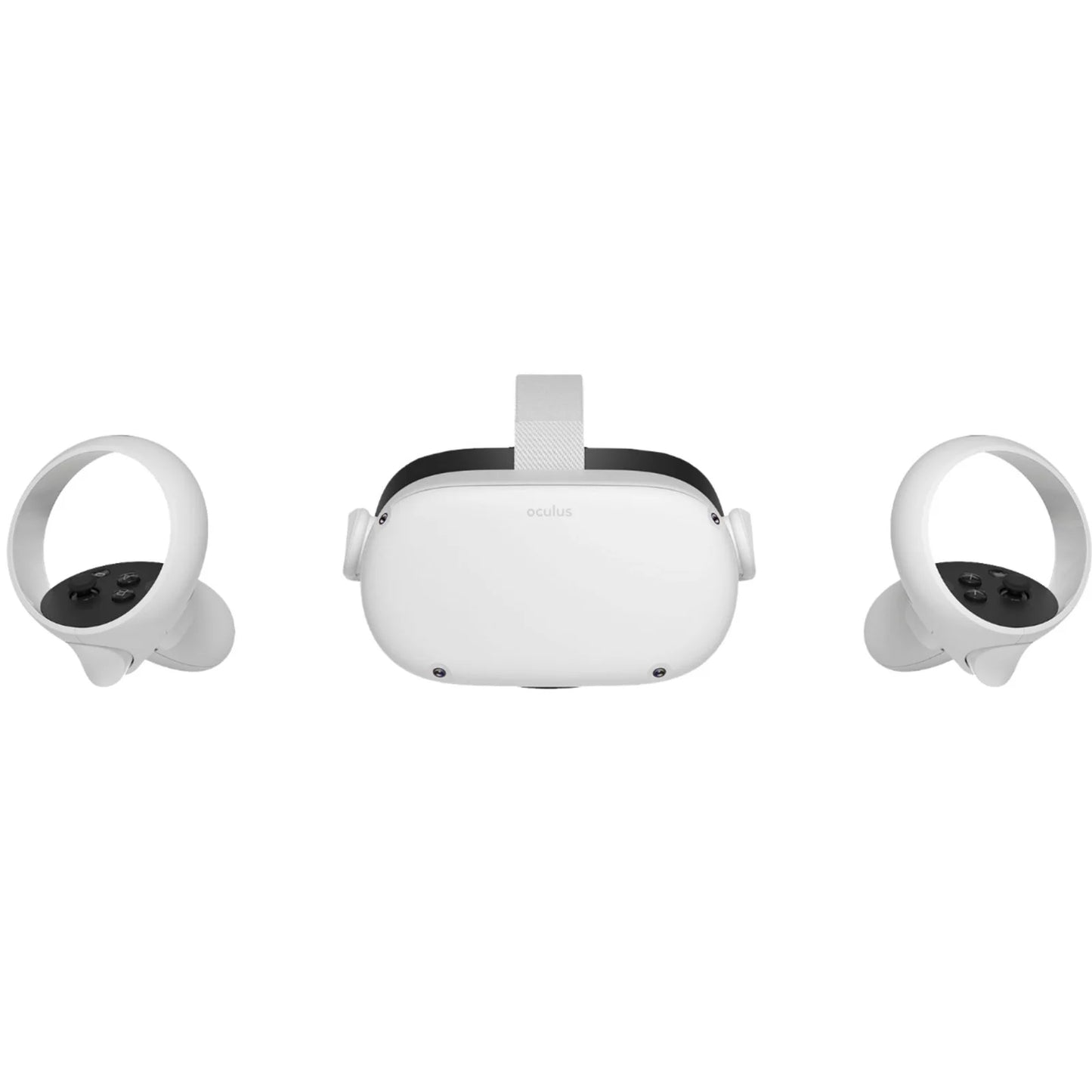 2020 Quest 2 All-In-One VR Headset, Touch Controllers, 64GB SSD, 1832X1920 up to 90 Hz Refresh Rate LCD, Glasses Compitble, 3D Audio