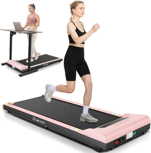 Walking Pad 2.5HP under Desk Treadmill 300Lbs Weight Capacity with Remote Control, Compact Electric Treadmill for Home/Gym/Office with LED Screen, Ultra-Quiet/Installation-Free