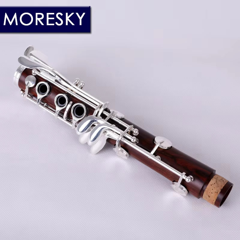 Red Wood Professional Clarinet Bb Rosewood Clarinet Silvering Keys Solid Wood Sib Klarnet M12