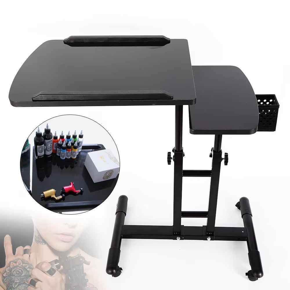 Adjustable Tattoo Tray Rolling Work Station Drawing Equipment Supply Desk Table Tattoo Workbench