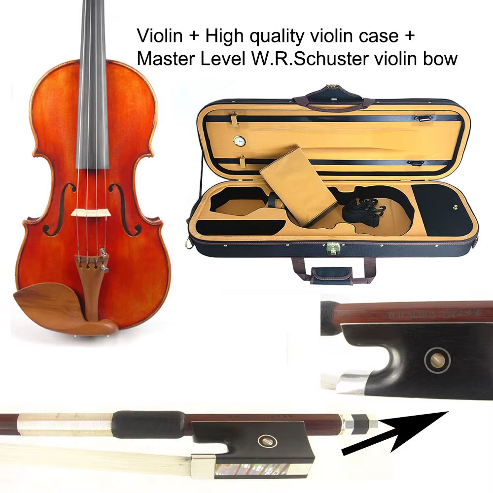 50 Years Old Spruce, the Red Mendelssohn Violin 4/4 Size #3119, Ca.1721 Stradivarius Violine, Handmade Oil, Antiqued Varnish