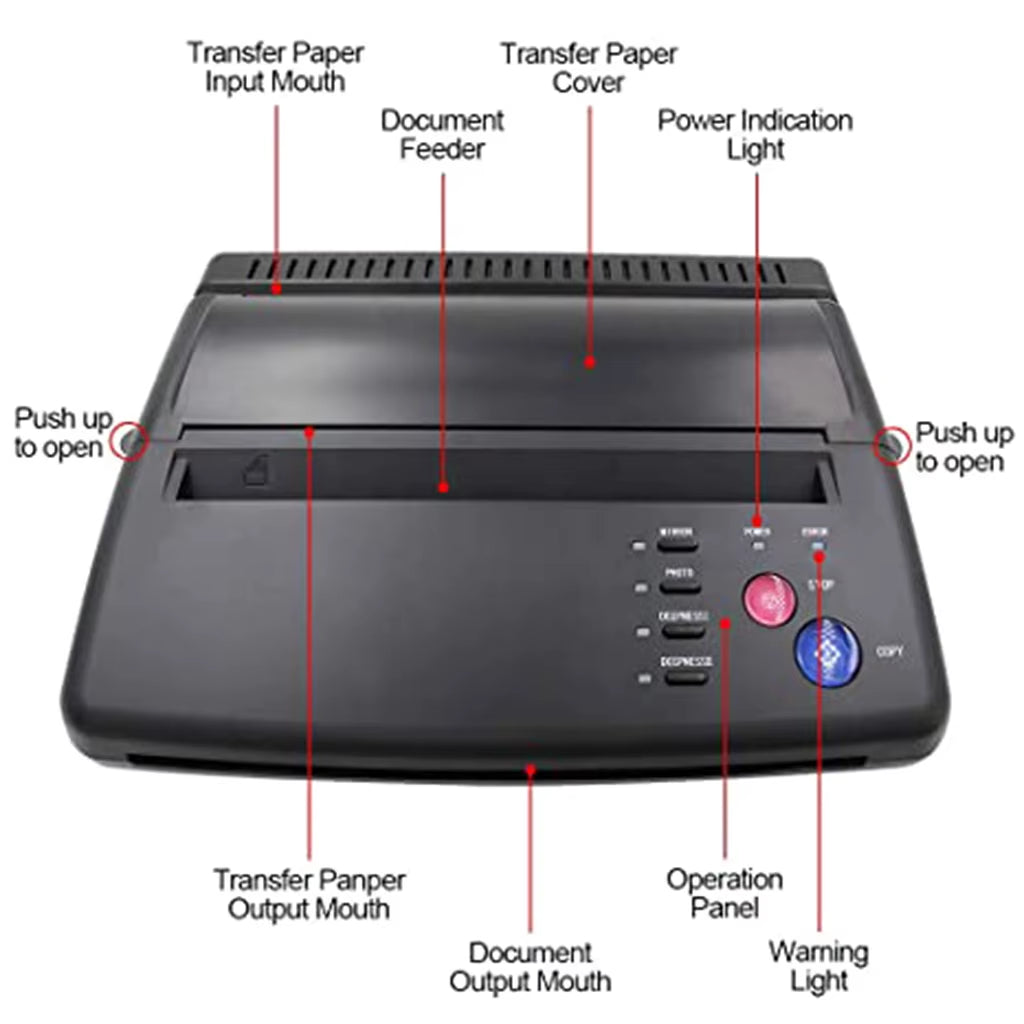 Tattoo Transfer Printer Machine Thermal Stencil Copier Printer for Tattoo Supplies Tool