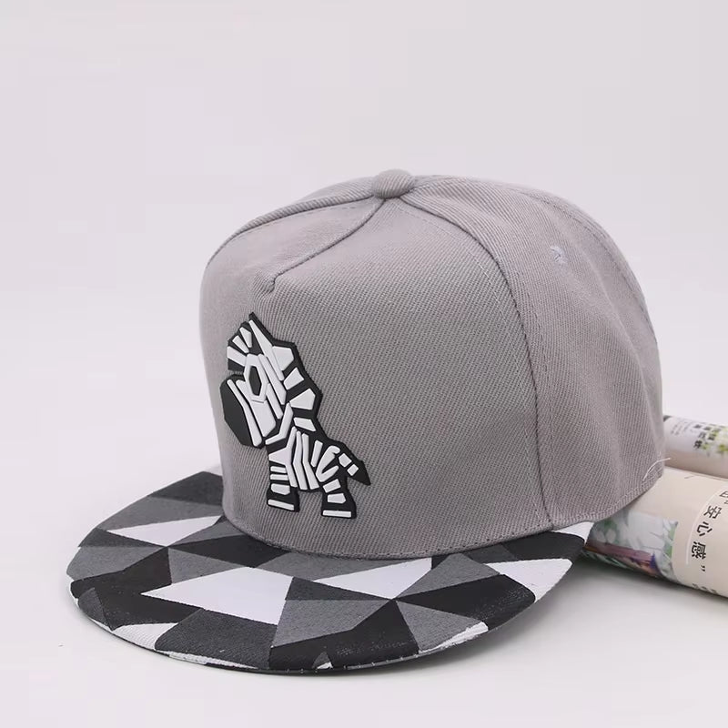 Hot Cartoon Hats 3D Silicone Panda Animal Pattern Baseball Caps Snapback Hats for Girls Boys Hip-Hop Sun Hats for Adult