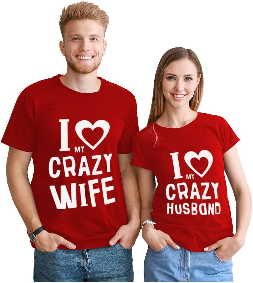 Love My Husband Wife Matching Shirts for Couples Him & Her Gifts Couple Outfits