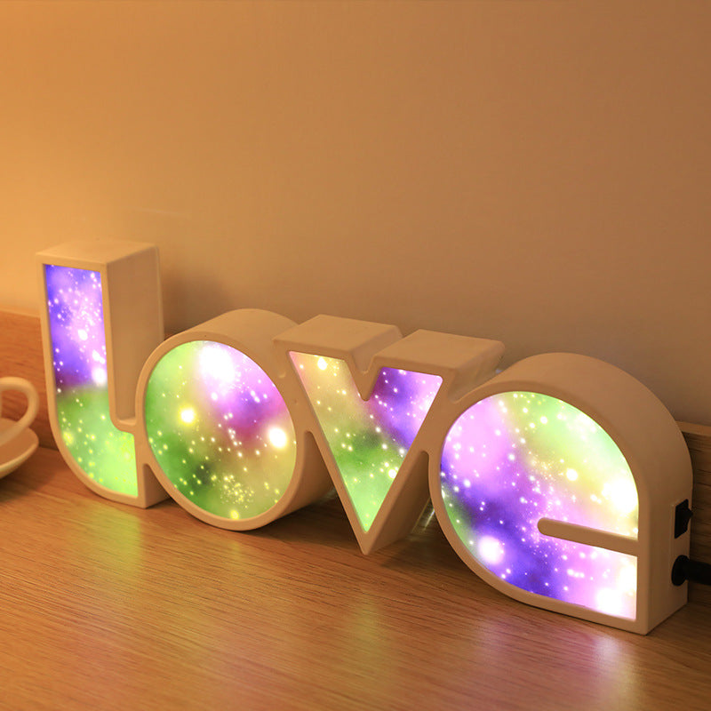 Valentines Day Decor LED LOVE Light Valentines Day Gift for Girlfriend Bithday Wedding Party Decoration Romantic Wedding Decor