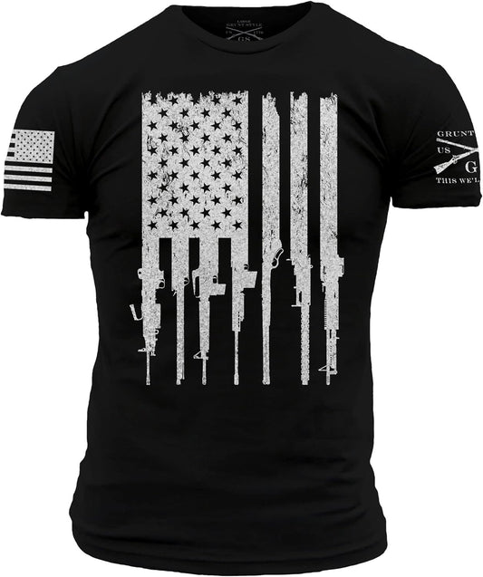 Rifle Flag Men'S T-Shirt