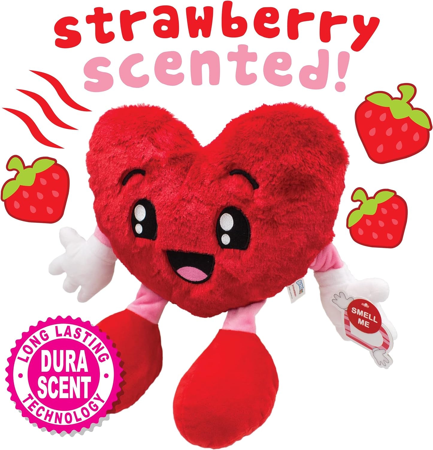 Sweetheart (Heart) - 10" Patented Gourmet Strawberry Scented Stuffed Plush - Valentines, Gifts for Kids, Gift Guide