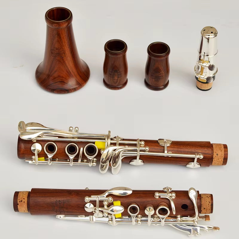 Red Wood Professional Clarinet Bb Rosewood Clarinet Silvering Keys Solid Wood Sib Klarnet M12