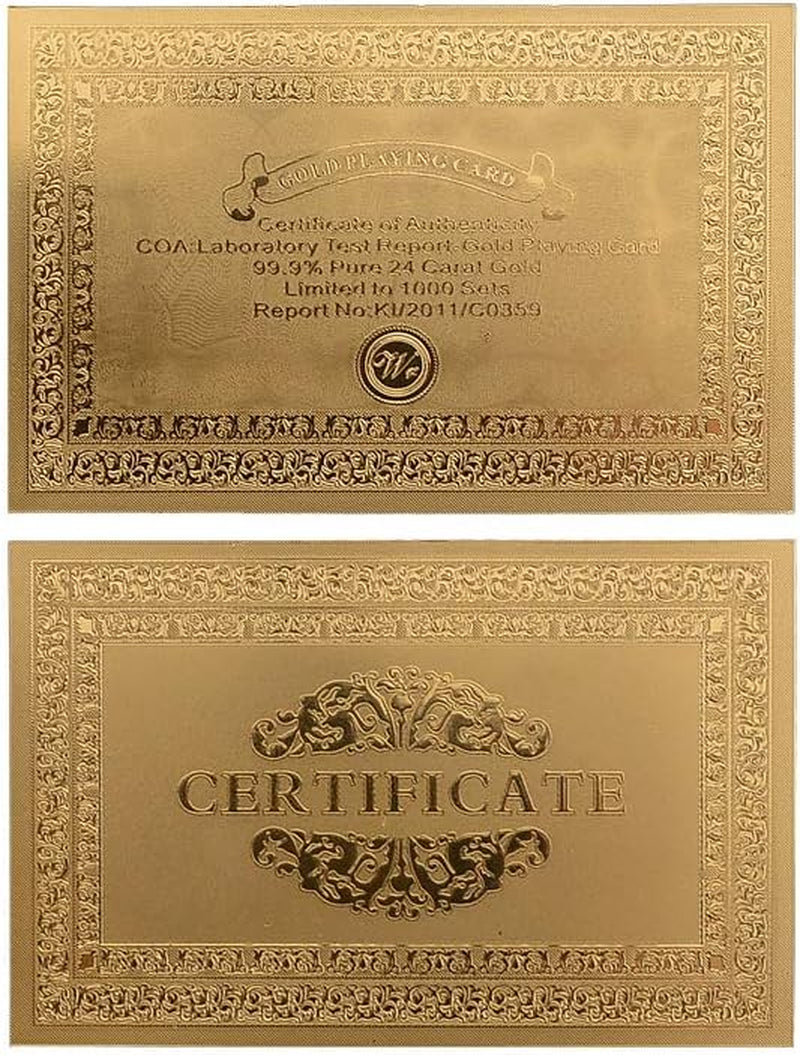 Donald Trump Playing Cards - Gold Plated Playing Cards Gold Plated Deck of Waterproof Poker Cards for Game for Table Games Good Gift for Friends, Men, Boyfriends (Gold&Silver W/Box)