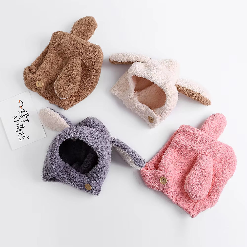 1-3 Years Baby Hats Boys Girls Hats Kids Autum Winter Rabbit Hats Bonnet Enfant Hat for Children Toddler Muts