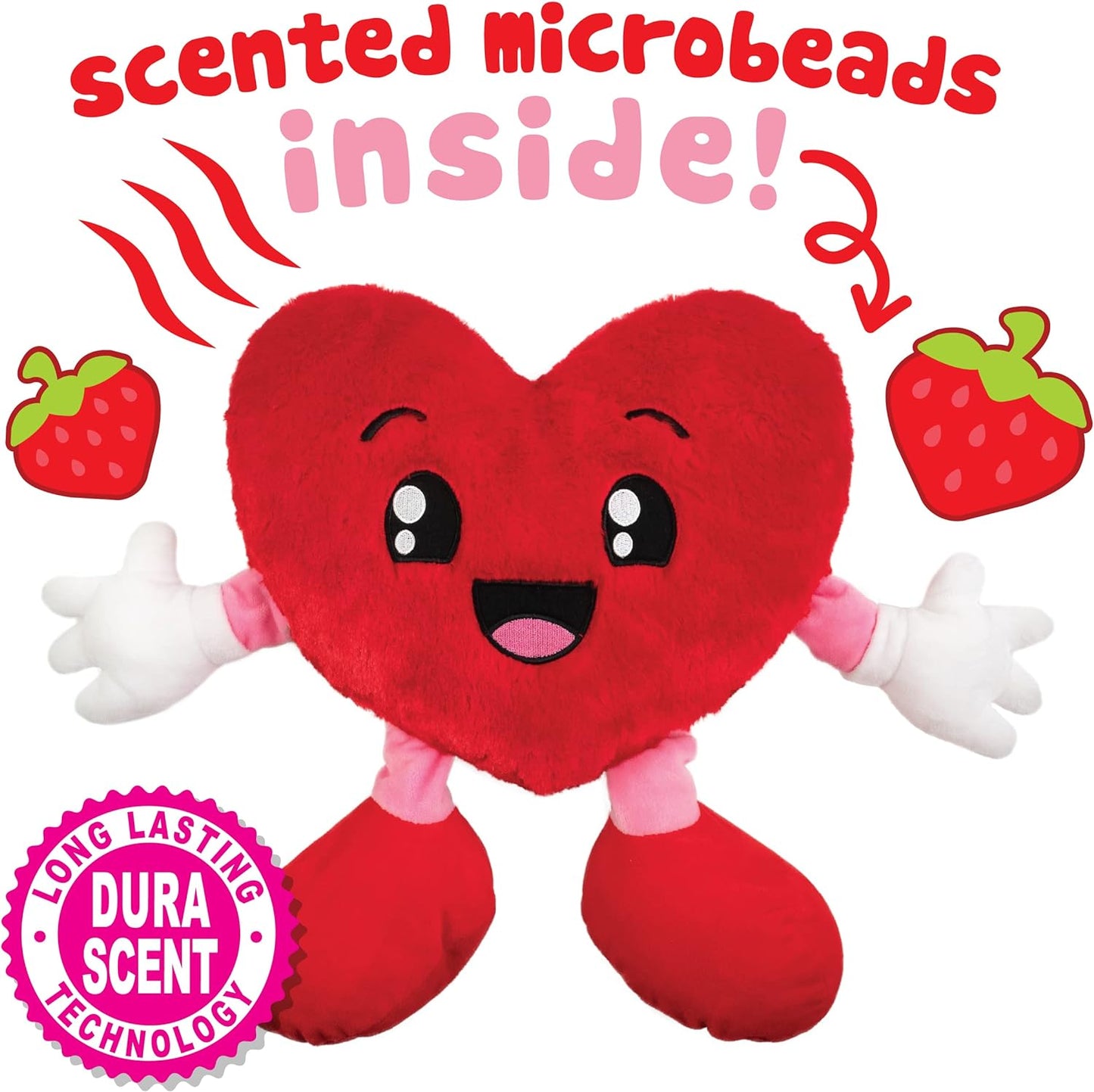 Sweetheart (Heart) - 10" Patented Gourmet Strawberry Scented Stuffed Plush - Valentines, Gifts for Kids, Gift Guide