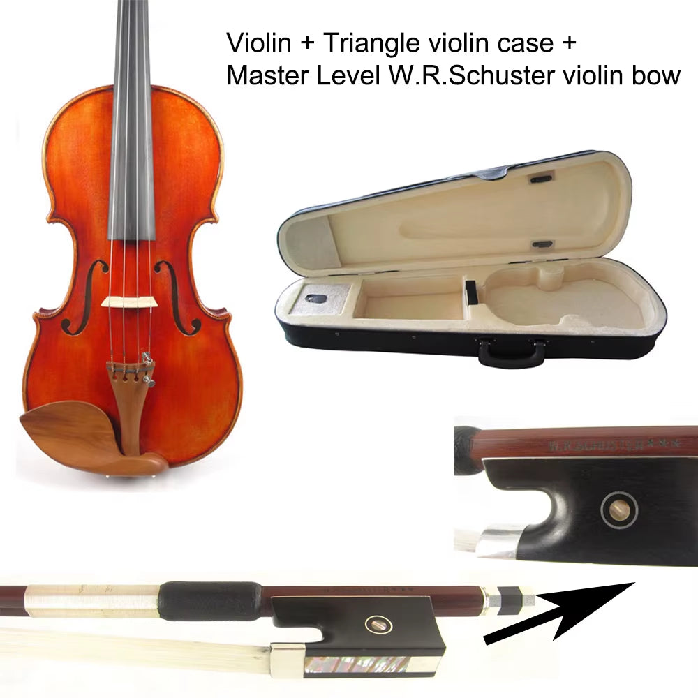 50 Years Old Spruce, the Red Mendelssohn Violin 4/4 Size #3119, Ca.1721 Stradivarius Violine, Handmade Oil, Antiqued Varnish