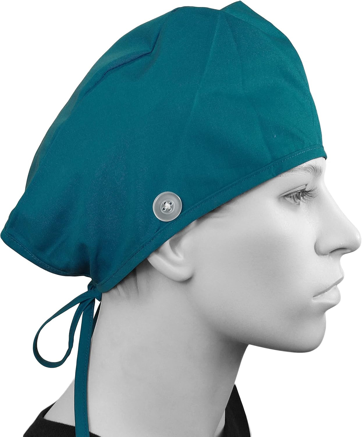 Scrub Cap with Buttons, Surgical Caps for Men, Women, or Unisex Scrub Hats, Medical Nurse Hats with Ties