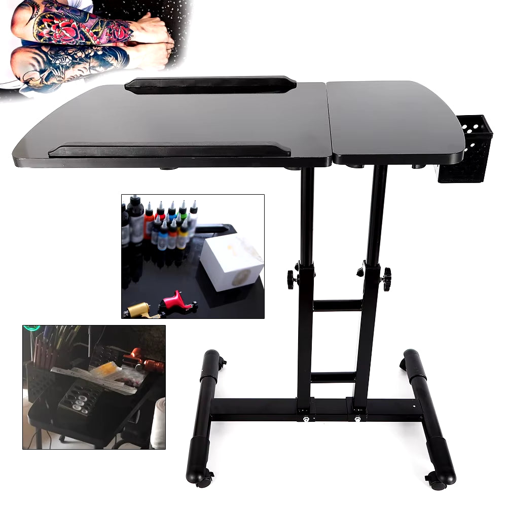 Adjustable Tattoo Tray Rolling Work Station Drawing Equipment Supply Desk Table Tattoo Workbench