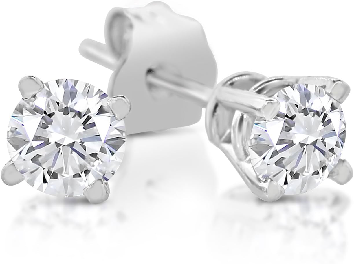 1/4Ct Tw Diamond Stud Earrings in 14K White Gold or Yellow Gold (J-K, I2-I3)