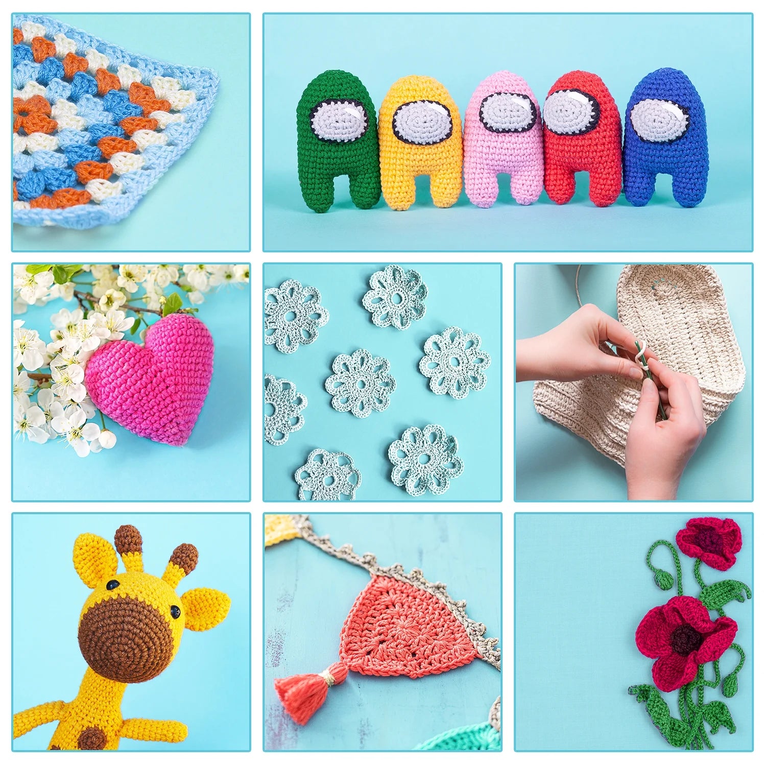 DIY Crochet Kit (45 Pieces), Beginner Crochet Set