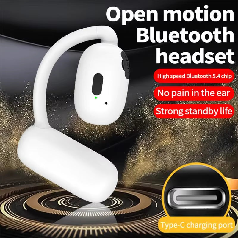 Open Ear Headphones Comfortable Noise-Canceling Ear Buds IPX5 Waterproof Wireless Headphones Long Battery Life for Hands-Free