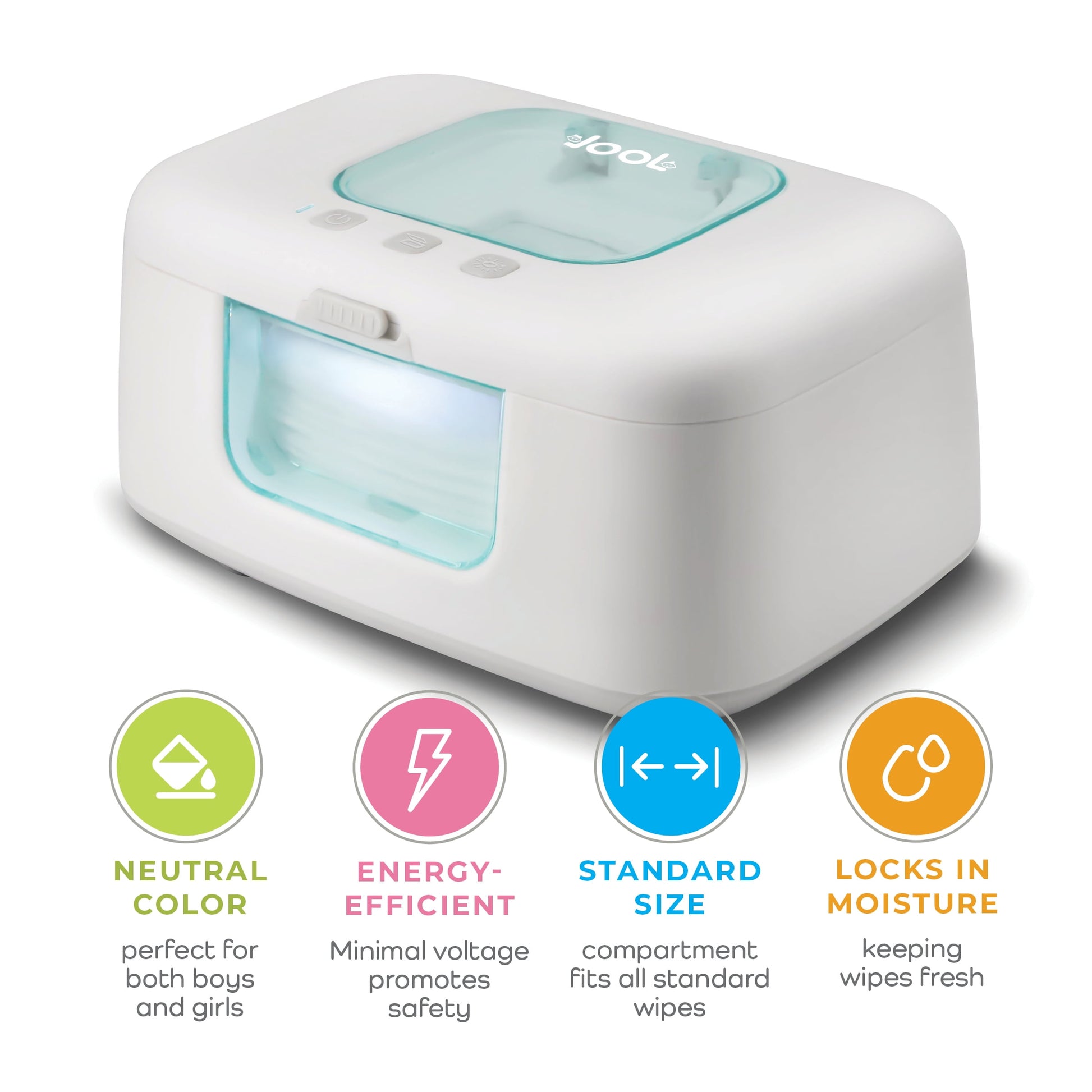 Baby Wipe Warmer & Dispenser with LED Changing Light & On/Off Switch by