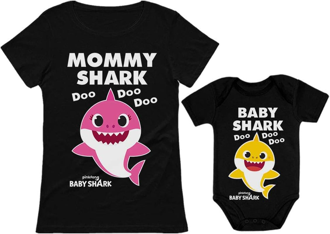 Mommy and Baby Shark Matching Outfits Mom Gifts Mother & Daughter Son Shirts Set