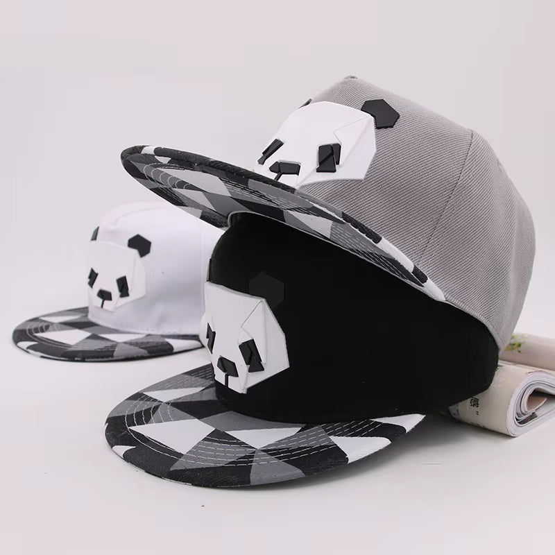 Hot Cartoon Hats 3D Silicone Panda Animal Pattern Baseball Caps Snapback Hats for Girls Boys Hip-Hop Sun Hats for Adult